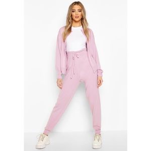 Boohoo Lilac Knit Sweatsuit M